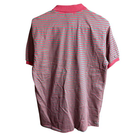 Vtg 80s J Crew Oarsman Outfitters Polo Women's Large Red Green Preppy Prep - Picture 3 of 8